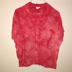 3 for $15 Red Tye Dyed LuLaRoe Button Up Top
